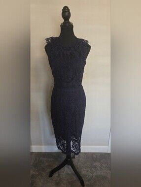 Occassion By Dex Navy Lace Dress